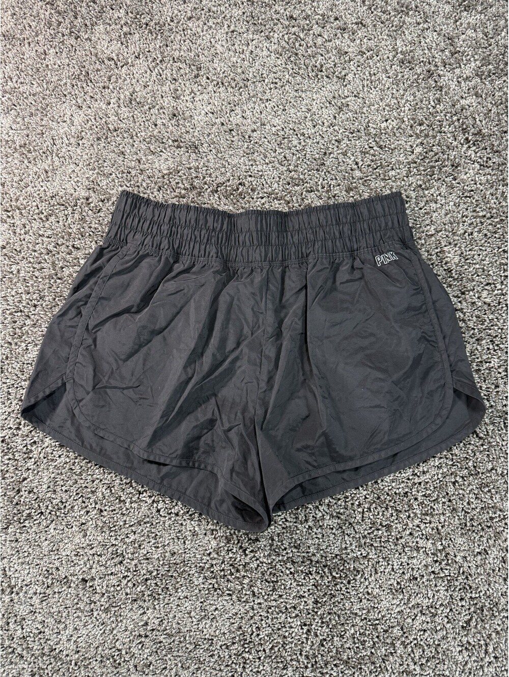 PINK Victoria’s Secret Active Black Lined Running Shorts Size Large